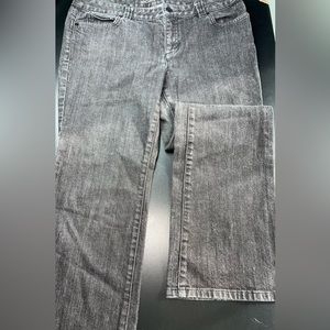 Michael Kors Dark Grey/Black Denim Bootcut Jeans Size 12P GUC